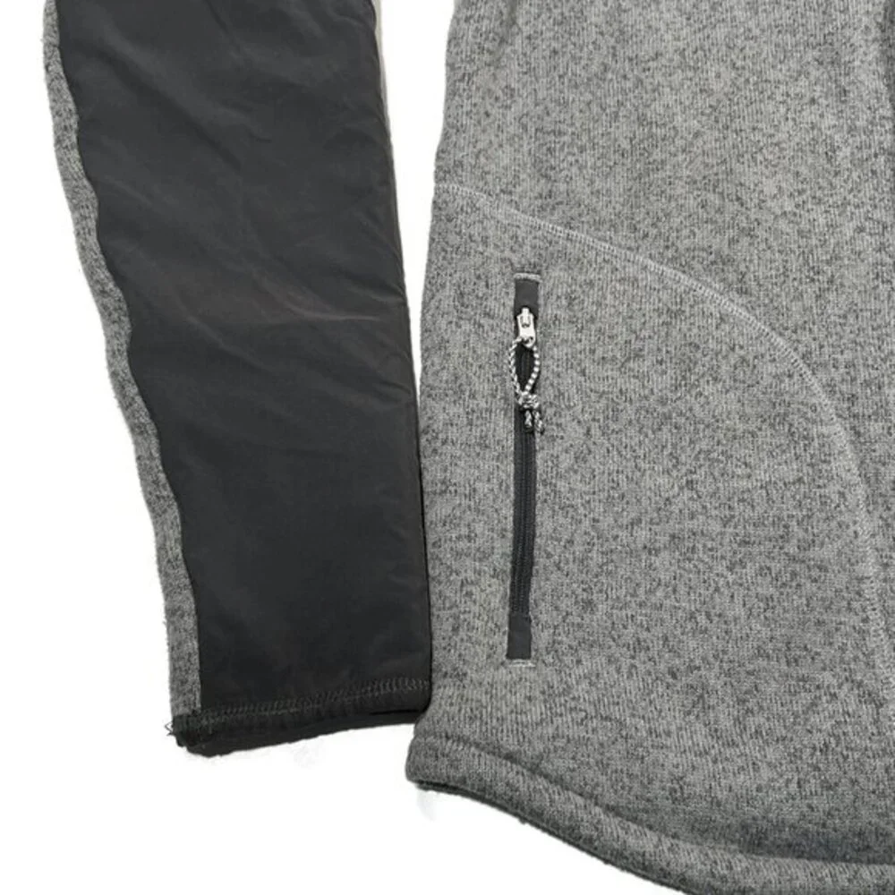 North Face Gordon Lyons Fleece Snap Button Shirt Jacket Mens Small Shacket‎ Gray